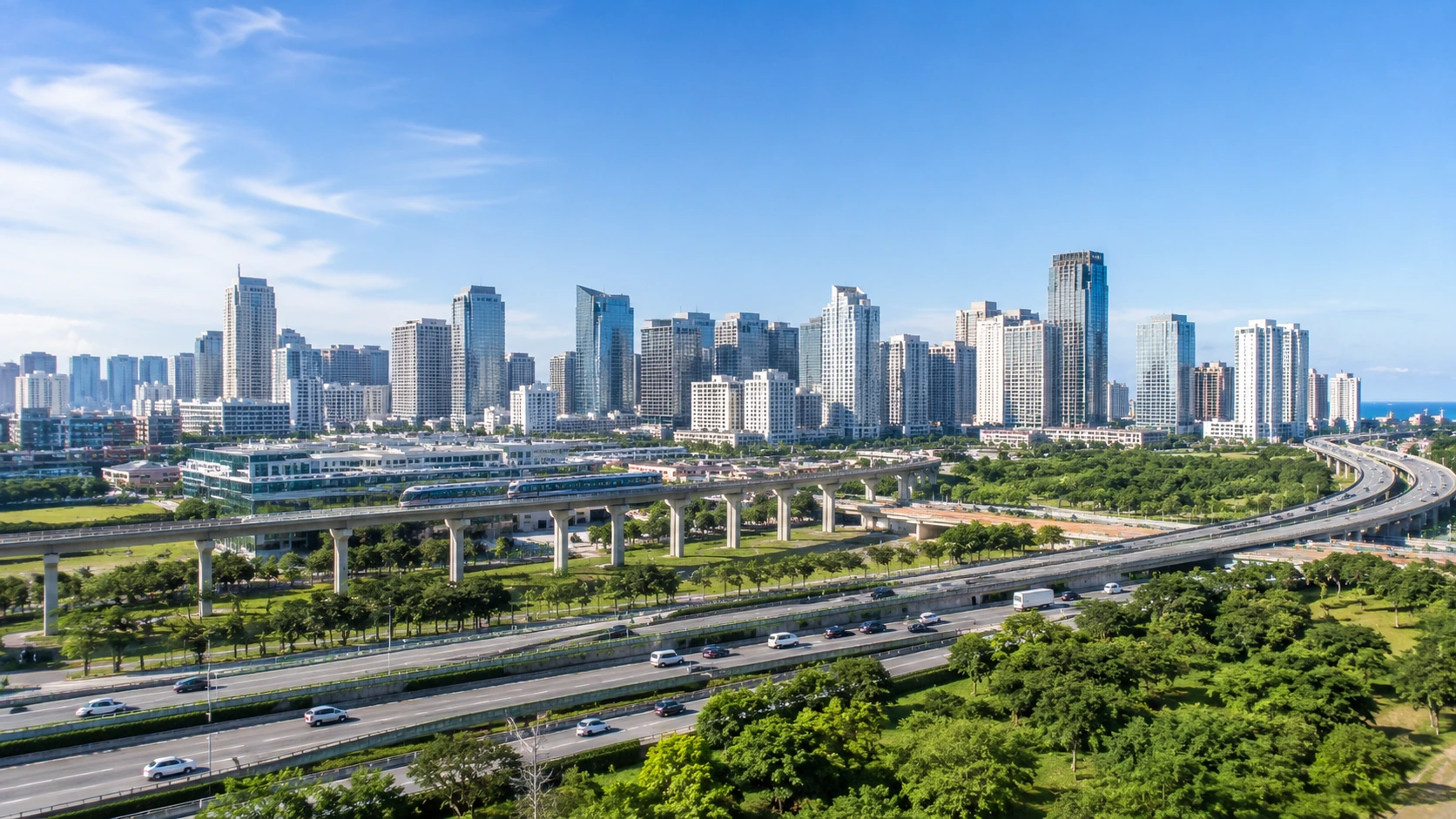 Modern Philippine urban infrastructure representing growing electricity demand