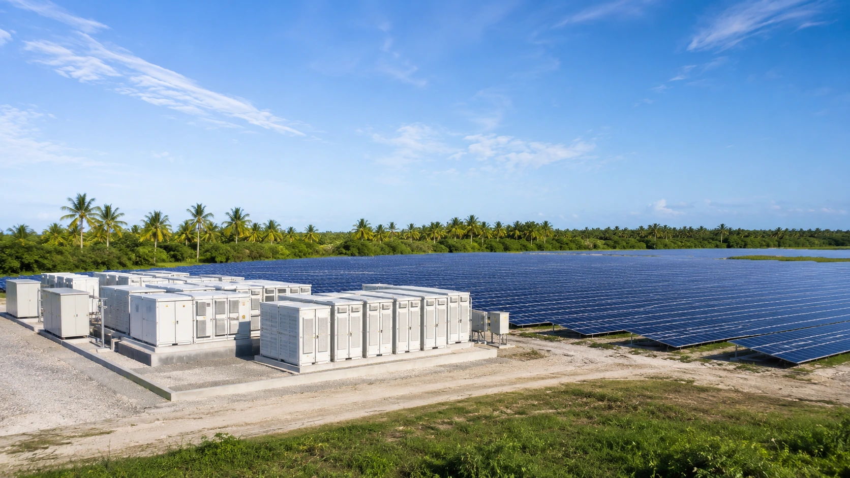Solar PV and battery energy storage in a low-impact tropical setting